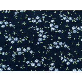 Rosenstoff Blumen Baumwolle Quilten Patchworkstoff Shoreline blau