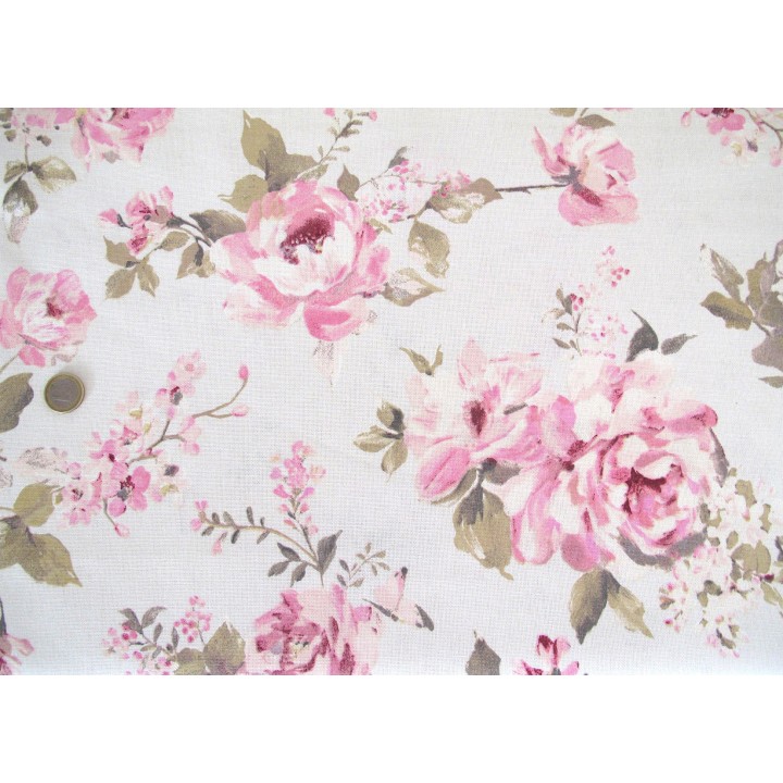 Canvas große Rosen Stoff Blumen Baumwolle
