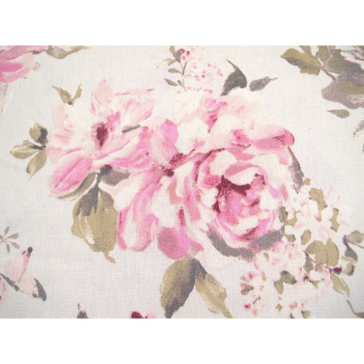 Canvas große Rosen Stoff Blumen Baumwolle