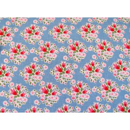 Tilda Stoff Blumen Baumwolle Creating Memories blau Patchworkstoff