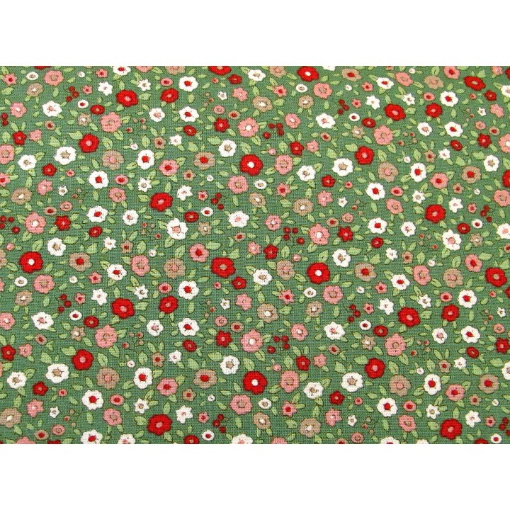 Tilda Stoffe Blumen grün Blümchen Baumwolle Patchwork Quilstoff Creating Memories
