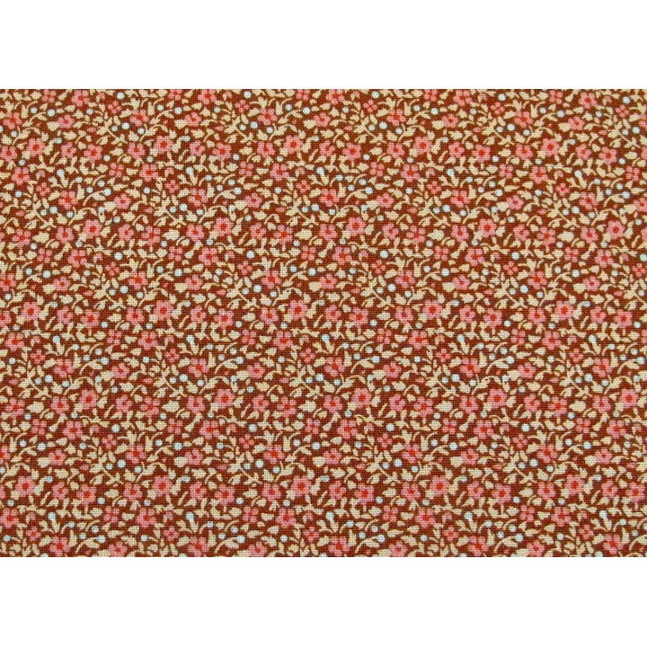 Tilda Stoffe Blümchen Blumen Baumwolle Patchwork Quiltstoffe braun Creating Memories