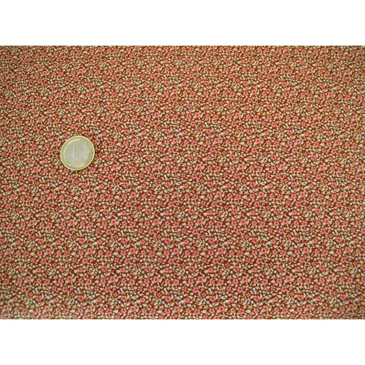 Tilda Stoffe Blümchen Blumen Baumwolle Patchwork Quiltstoffe braun Creating Memories