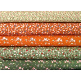 Tilda Stoffpaket Blumen Rosen Baumwolle Stoffe Creating Memories grün rost 75009
