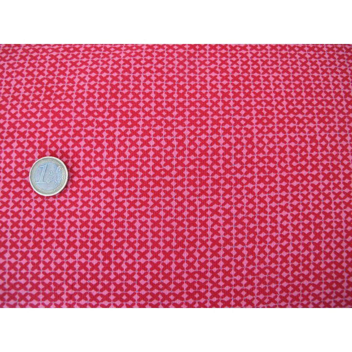 Patchworkstoff Baumwolle Stoff Kreuzchen pink Sophie