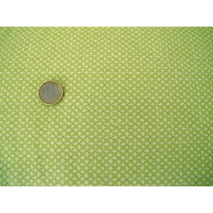 Patchworkstoff Kreuzchen Baumwolle Stoff Quilten grün Sophie