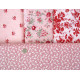 Patchwork Stoffpaket Rosenstoffe rosa Baumwollstoffe Blumenstoffe 77017