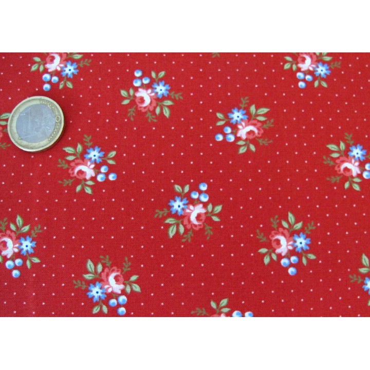 Fat Quarter Baumwolle Blumen Stoff Belle Isle Rosenstoff Minick Simpson Moda