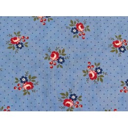 Fat Quarter Rosen Stoff Baumwolle Blumen Belle Isle Minick Simpson Moda