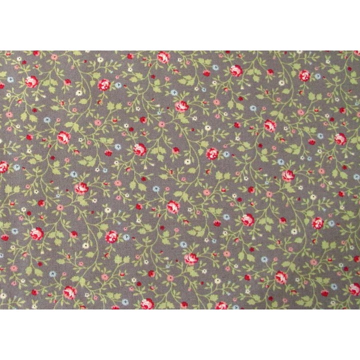 Röschenstoff Ellie Blumen Rosen Baumwolle Stoff Millefleur Patchworkstoff