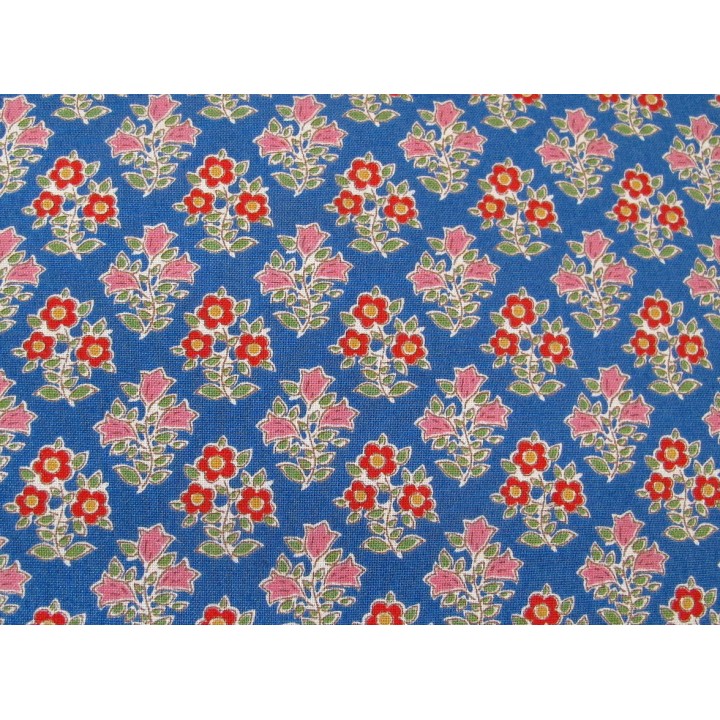 Tilda Stoff Blümchen Baumwolle Stoff Blumen Jubilee blau Patchworkstoff