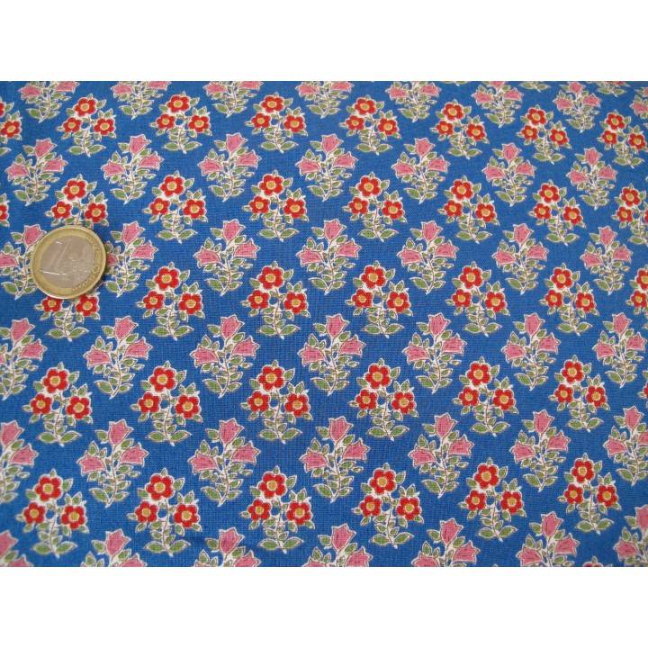 Tilda Stoff Blümchen Baumwolle Stoff Blumen Jubilee blau Patchworkstoff