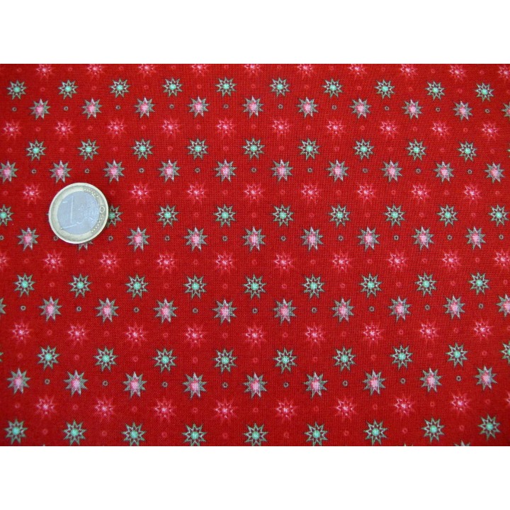 Patchworkstoff Weihnachten Baumwolle Stoff Sternchen terne