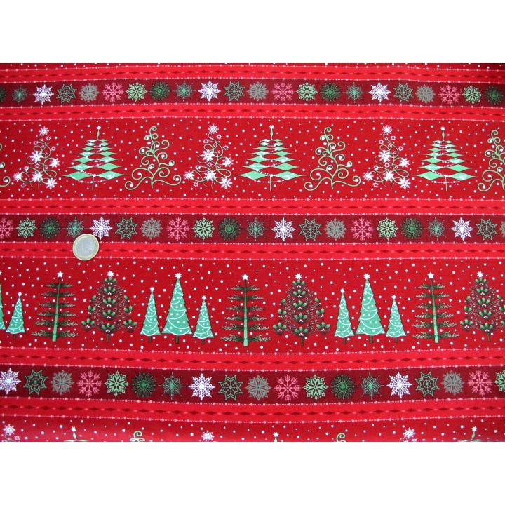 Patchworkstoff Baumwolle Stoff Christbaum Weihnachten Tannenbaum