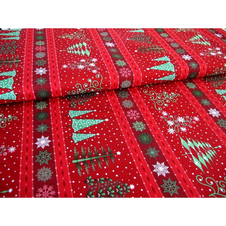 Patchworkstoff Baumwolle Stoff Christbaum Weihnachten Tannenbaum