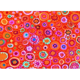Patchworkstoff Kreise Baumwolle Stoff Punkte Kaffe Fassett