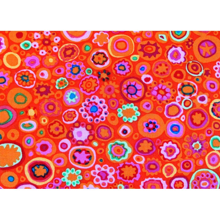 Patchworkstoff Kreise Baumwolle Stoff Punkte Kaffe Fassett