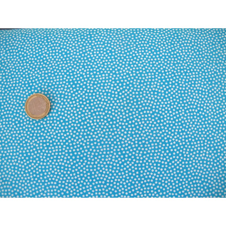 Baumwollstoff türkis Punktestoff Tupfen Dots Pünktchen Dotty
