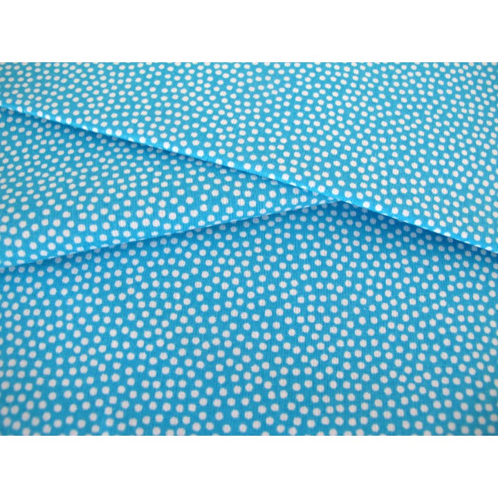 Baumwollstoff türkis Punktestoff Tupfen Dots Pünktchen Dotty