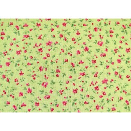 Stoff Blümchen Blumen Streublumen Westfalenstoff Baumwolle grün pink