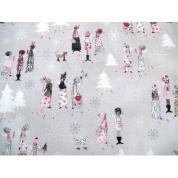 Stoff Weihnachten Engel Baumwolle Silke Leffler Winter acufactum