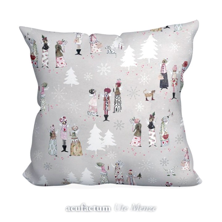 Stoff Weihnachten Engel Baumwolle Silke Leffler Winter acufactum