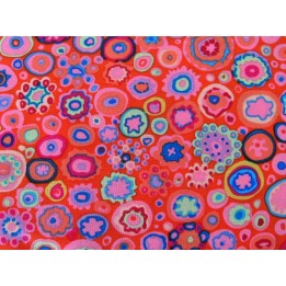 Patchworkstoff Baumwolle Punkte Stoff Kaffe Fassett Kreise rot