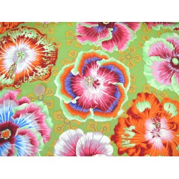 Patchworkstoff Baumwolle Blumen Stoff Hibiskus Kaffe Fassett