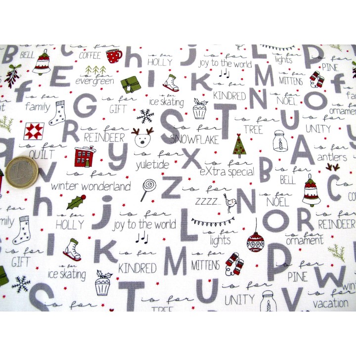 Weihnachtsstoff Baumwolle Texte Schrift Stoff Weihnachten Patchwork On Dasher