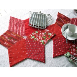 Tischset Platzdeckchen Deko rot Stern Weihnachten