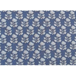 Tilda Stoff Blumen blau Baumwolle Sanctuary Patchworkstoff