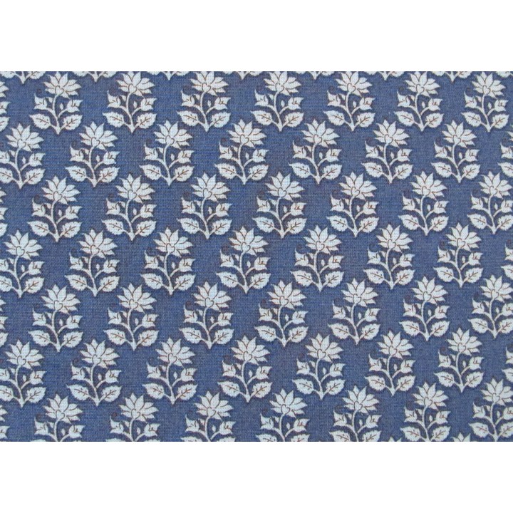 Tilda Stoff Blumen blau Baumwolle Sanctuary Patchworkstoff
