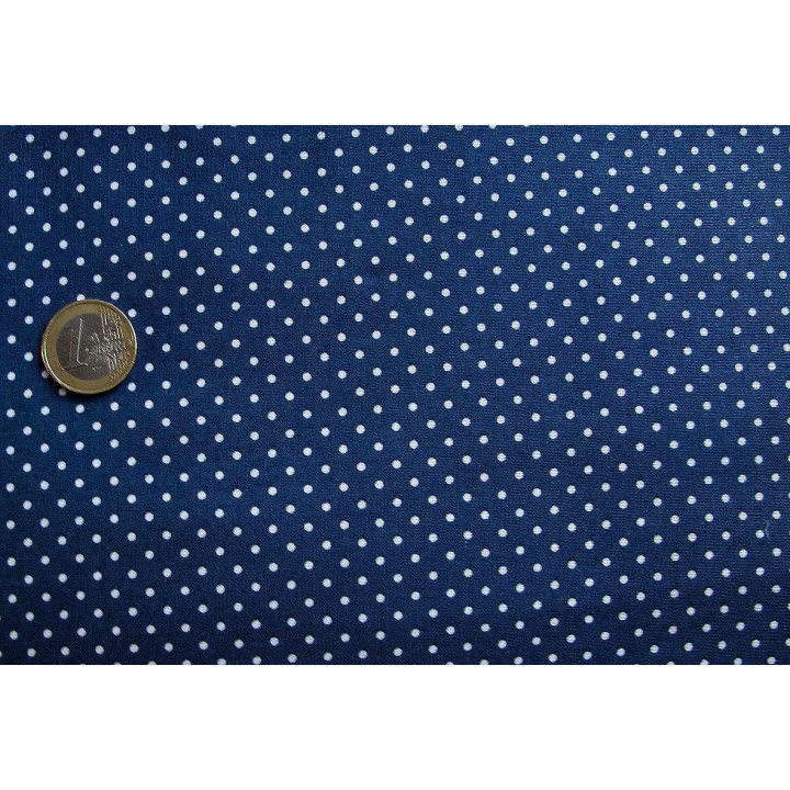 Stoff Punkte blau