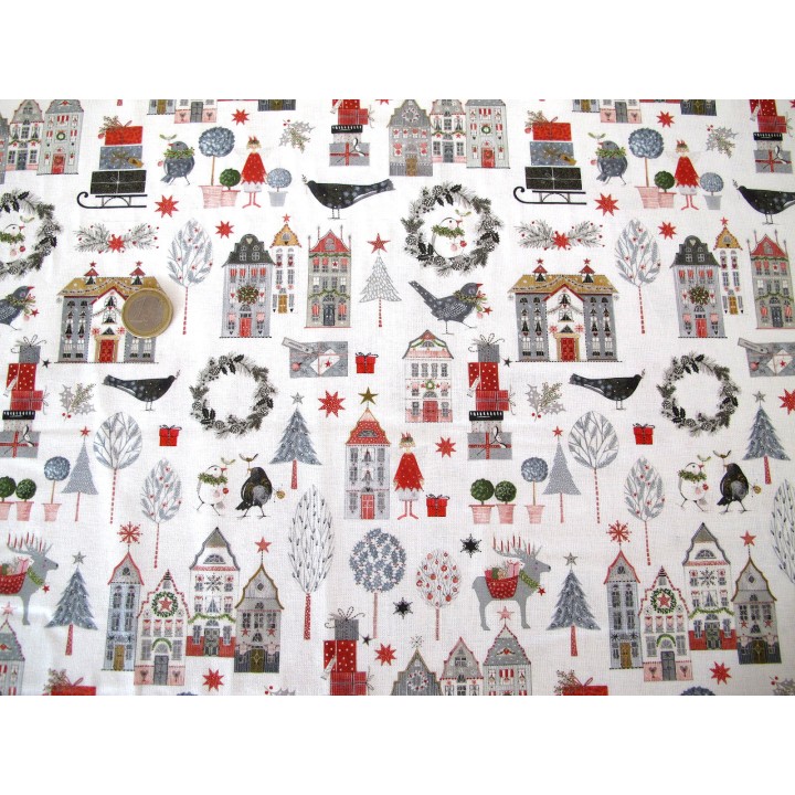 acufactum Stoffpaket Baumwolle Stoffe Winter Weihnachtsstoffe 75033
