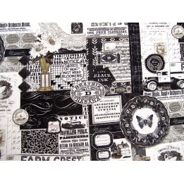 Patchworkstoff Baumwolle Stoff Sable Swan Junk Journal
