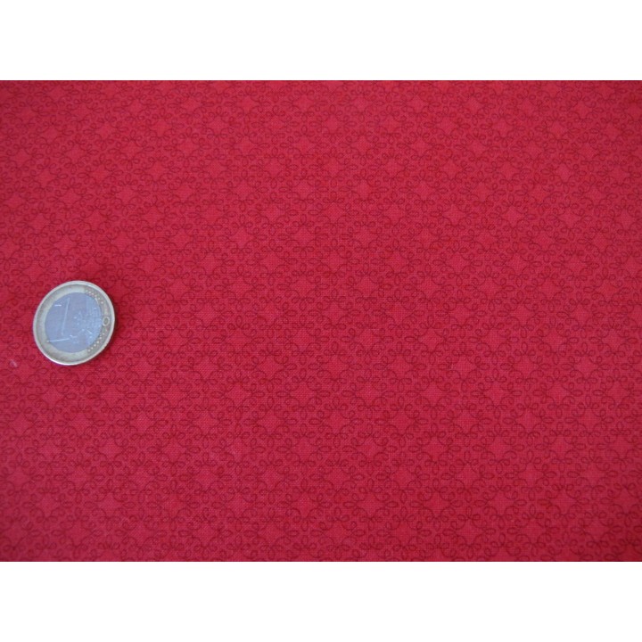 Fat Quarter Ornamentstoff rot Baumwolle Patchworkstoff Basic