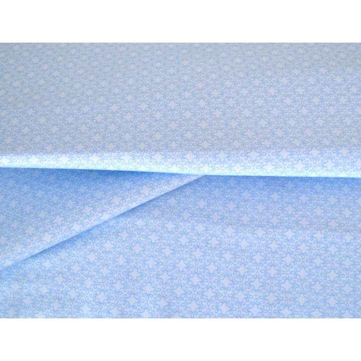 Stoff Ornamente hellblau Baumwolle Patchworkstoff