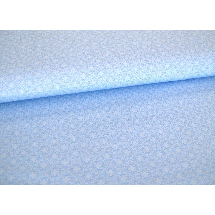 Stoff Ornamente hellblau Baumwolle Patchworkstoff