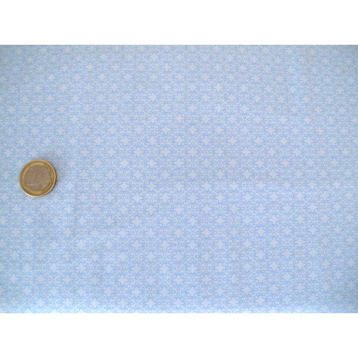 Stoff Ornamente hellblau Baumwolle Patchworkstoff