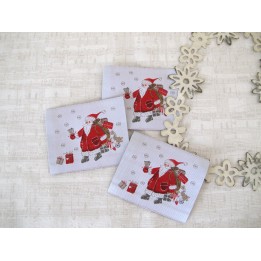 Label acufactum Weihnachtsmann Nikolaus Aufnäher Webetikett Patches