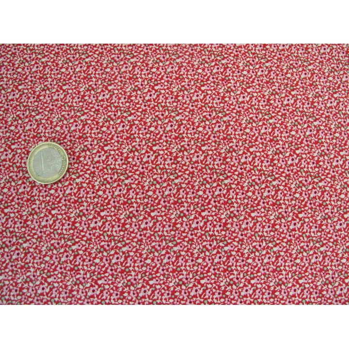Fat Quarter Tilda Stoff Baumwolle Stoff Blumen Blümchen rot