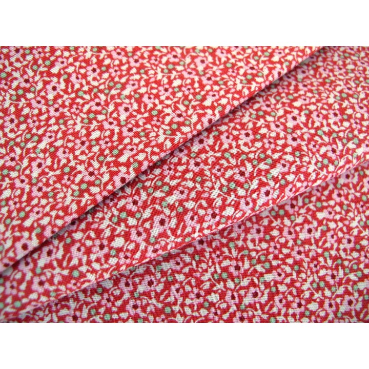 Fat Quarter Tilda Stoff Baumwolle Stoff Blumen Blümchen rot
