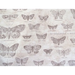 Patchworkstoff Tim Holtz Schmetterlinge Baumwolle Junk Journal