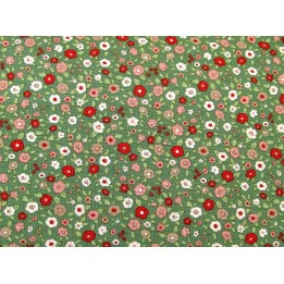 Fat Quarter Tilda Stoff Blümchen Baumwolle Blumen grün