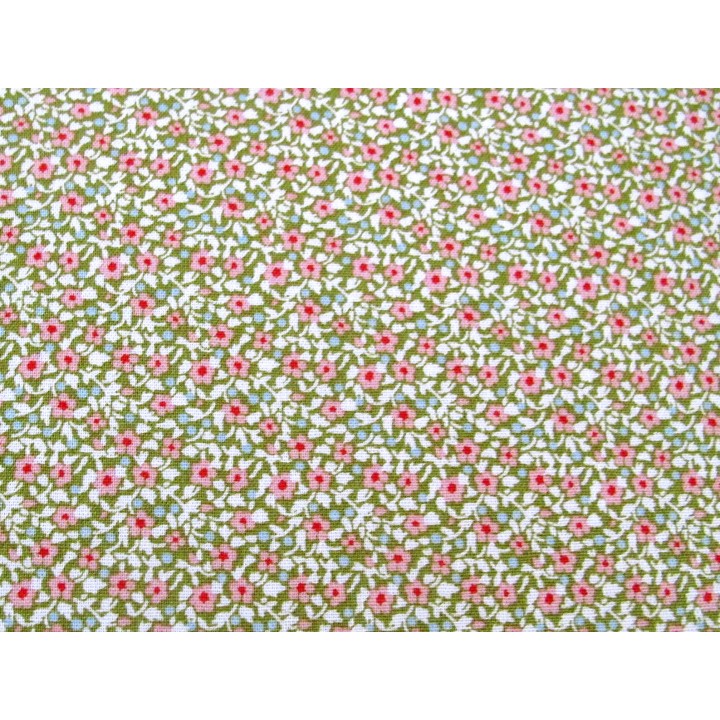 Fat Quarter Tilda Stoff geblümt grün Baumwolle Blümchen Blumen