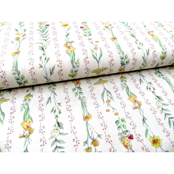 Baumwollstoff acufactum Kinder Blumen