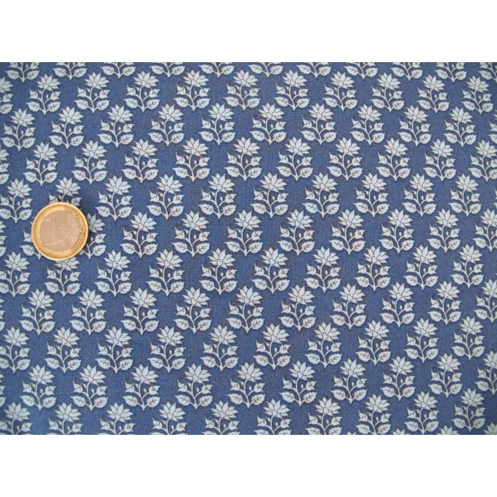 Fat Quarter Tilda Stoff Blumen blau Baumwolle 