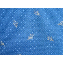 Fat Quarter blau Eichenblatt Baumwolle Stoff Blumen Punkte Pünktchen