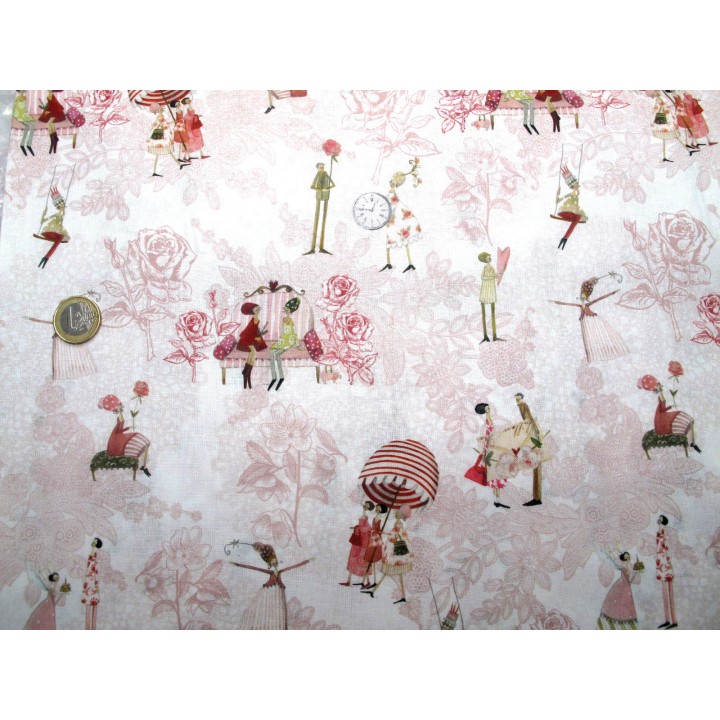 acufactum Stoffpaket Herzen Baumwolle Silke Leffler Märchen 75031