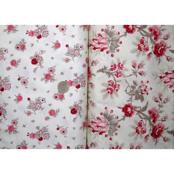 Patchwork Stoffpaket Baumwollstoffe Blumen Rosen 75043